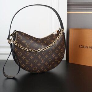 Louis Vuitton Black and Brown Monogram Shoulder Bag